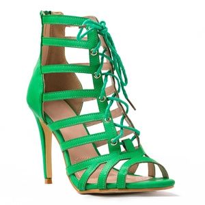 Women's Caged Lace Up Heel